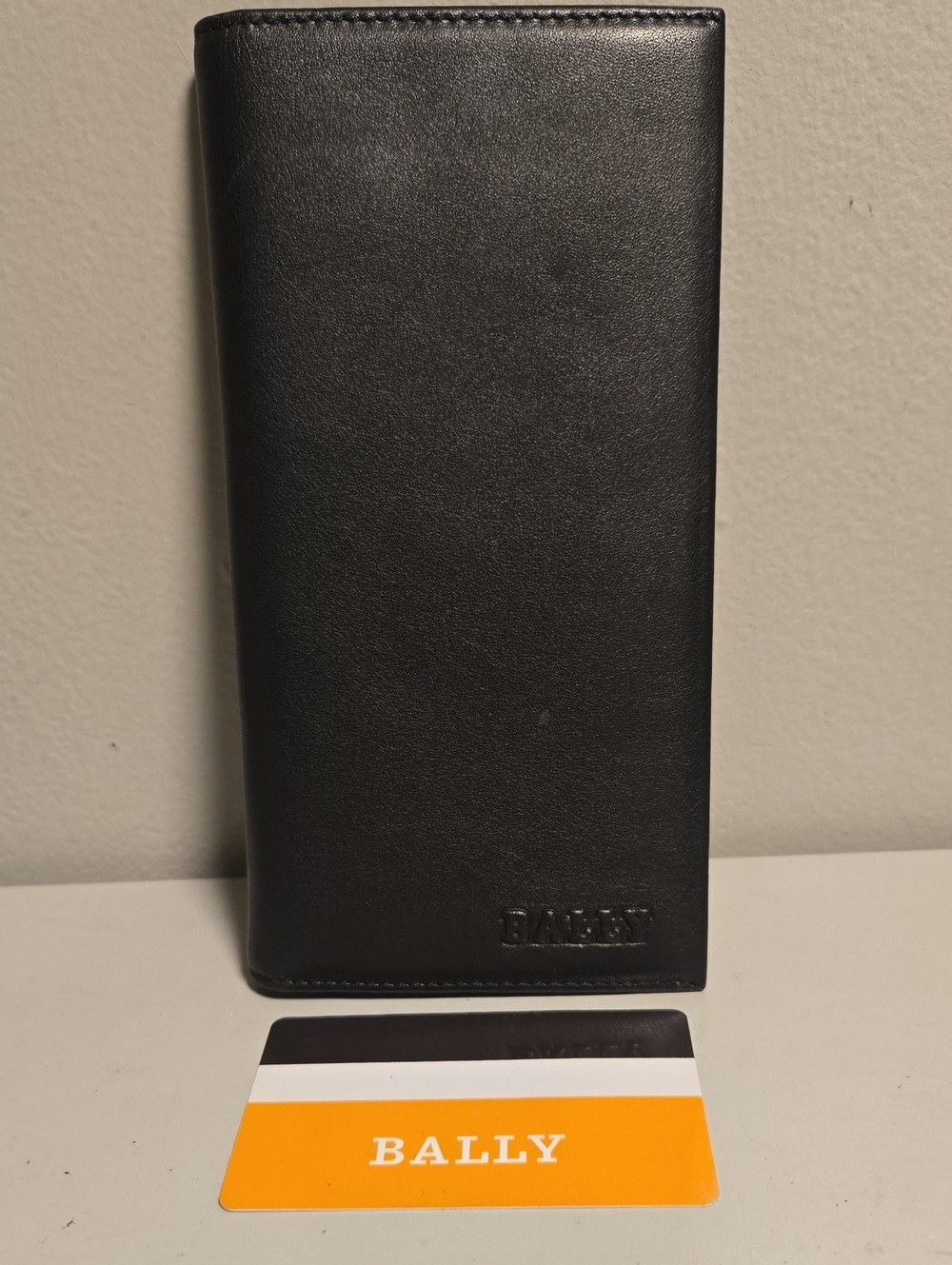 Bally Black Leather Long Wallet